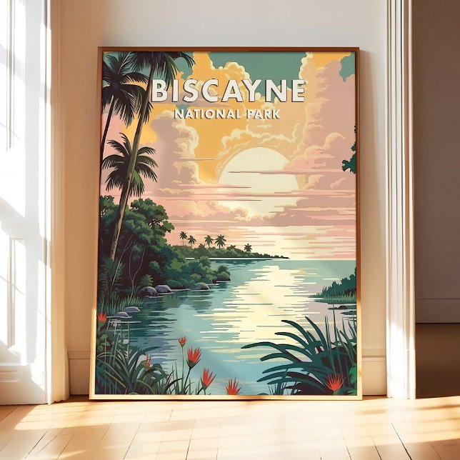 Biscayne National Park Poster Art Print, Retro Nat (Creator Uploaded)