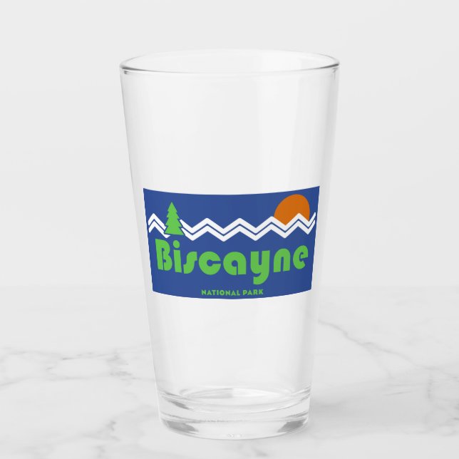 Biscayne National Park Retro Glass (Front)