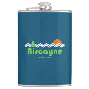 Biscayne National Park Retro Hip Flask