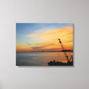 Biscayne sunset canvas print