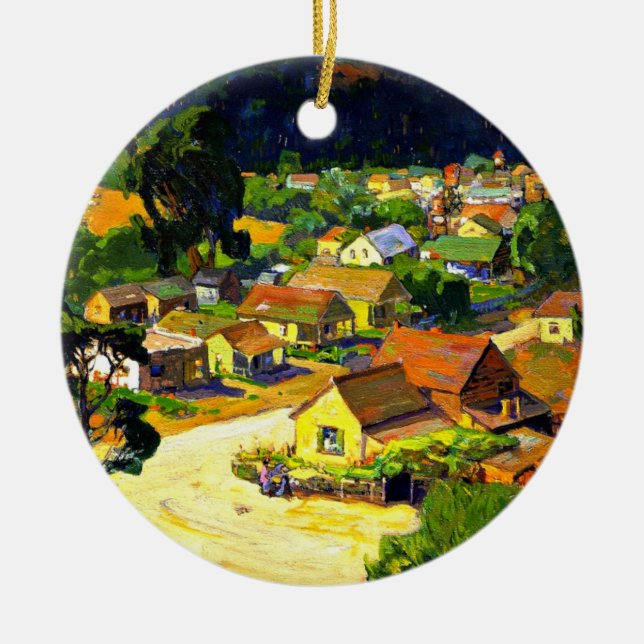 Bischoff - Cambria, a Peaceful California Village Ceramic Tree Decoration (Front)