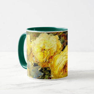 Bischoff - Roses (yellow), fine art painting, Mug