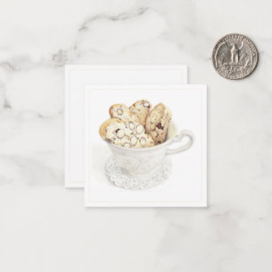 BISCOTTI 2.25" Square Flat Notecard 