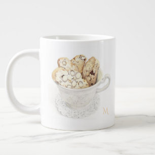BISCOTTI Big White Mug + Initial