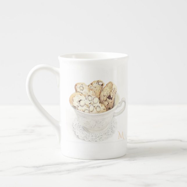 BISCOTTI Bone China Mug + Initial (Left)