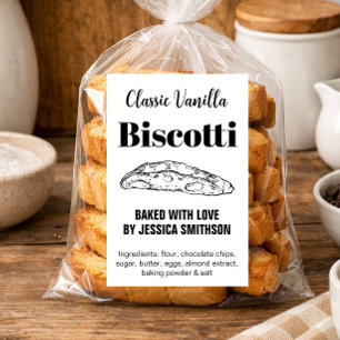 Biscotti Custom Homemade label BIS003tr