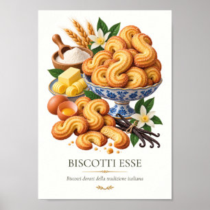Biscotti Esse – Vintage Italian Dessert Poster