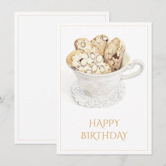 BISCOTTI Happy Birthday 4.5x6.25 Flat Card (Front/Back)