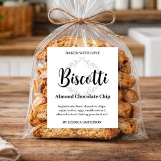 Biscotti Personalized Homemade label CK007wnbis