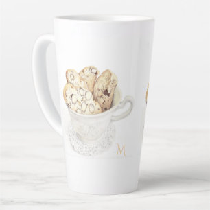 BISCOTTI Tall Latte Mug + Initial