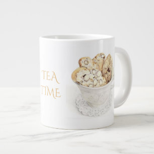 BISCOTTI "TEA TIME" Big White Mug