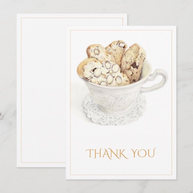 BISCOTTI Thank You 4.5x6.25 Flat Card (Front/Back)