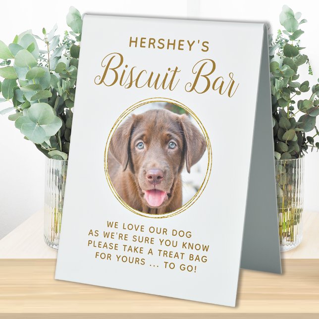 Biscuit Bar Pet Photo Gold Dog Wedding Favour (Creator Uploaded)