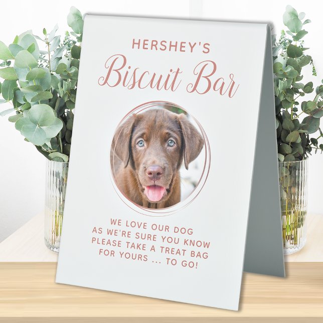 Biscuit Bar Pet Photo Rose Gold Dog Wedding Favour (Creator Uploaded)