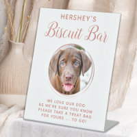 Biscuit Bar Pet Photo Rose Gold Dog Wedding Favour