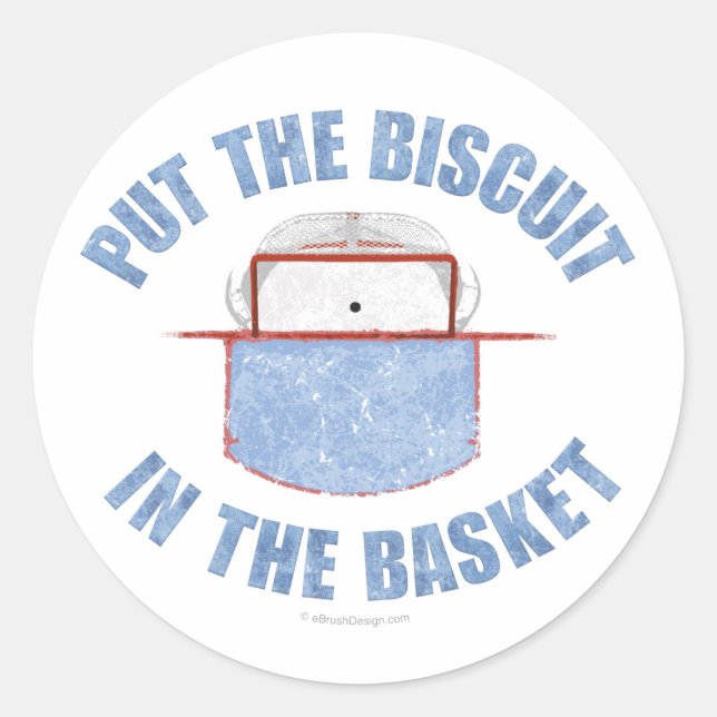 Biscuit Basket (Hockey) Classic Round Sticker (Front)