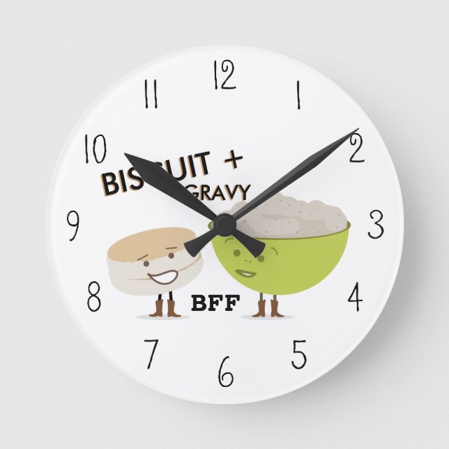 Biscuit & Gravy BFF Funny Clock (Front)