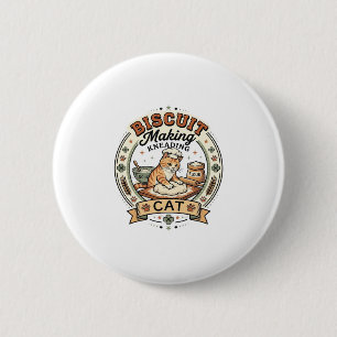 Biscuit Making Kneading Cat Biscuit Making Kneadin 6 Cm Round Badge