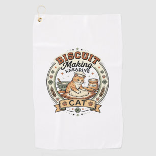 Biscuit Making Kneading Cat Biscuit Making Kneadin Golf Towel