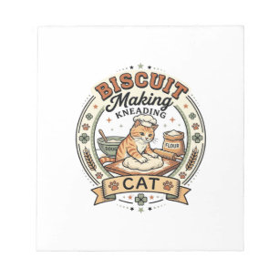 Biscuit Making Kneading Cat Biscuit Making Kneadin Notepad