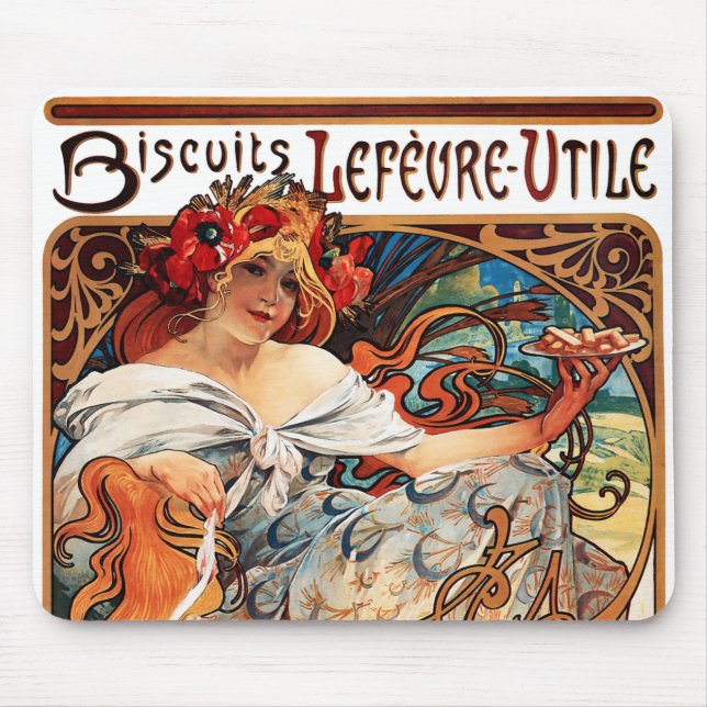 Biscuit, Mucha Mouse Mat (Front)