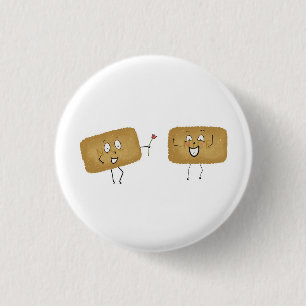 Biscuit themed, cute cookies 3 cm round badge