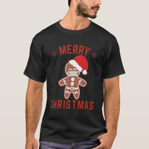 Biscuit Wearing Face Mask Merry 2020 For Christmas T-Shirt