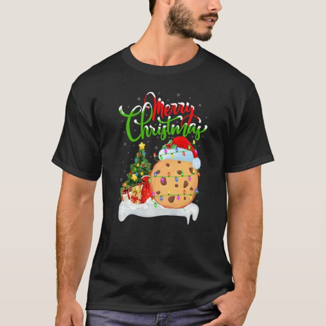 Biscuit  Xmas Decorations Santa Biscuit Christmas T-Shirt (Front)