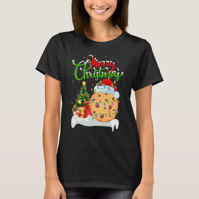 Biscuit   Xmas Decorations Santa Biscuit Christmas T-Shirt (Front)