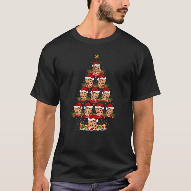 Biscuit  Xmas Holiday Santa Biscuit Christmas Tree T-Shirt (Front)