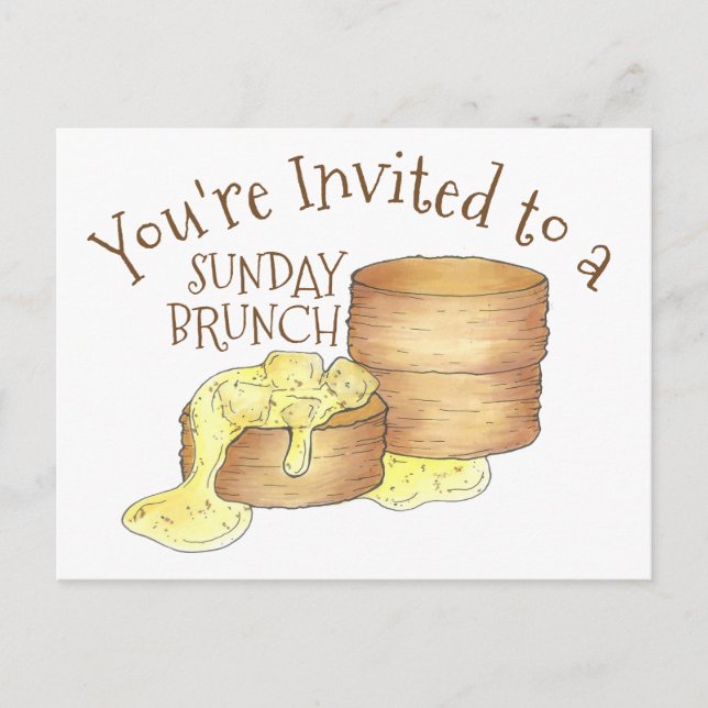 Biscuits and Gravy Brunch Breakfast Invitation Postcard (Front)