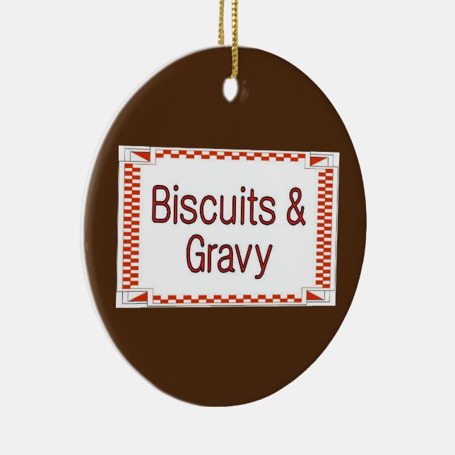 Biscuits and Gravy Ceramic Tree Decoration (Right)