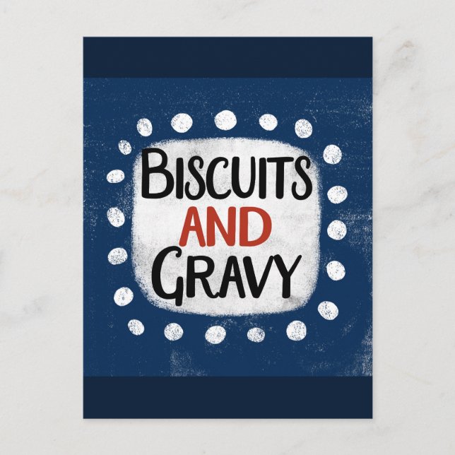 Biscuits And Gravy Postcard (Front)