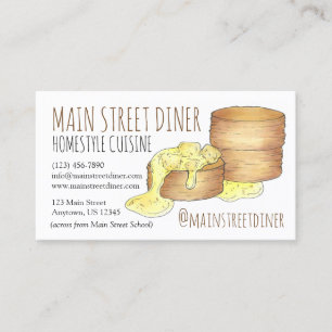 Biscuits and Sausage Gravy Chef Diner Restaurant Business Card