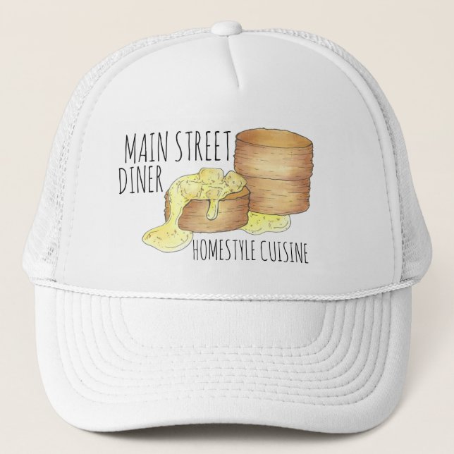 Biscuits and Sausage Gravy Chef Diner Restaurant Trucker Hat (Front)