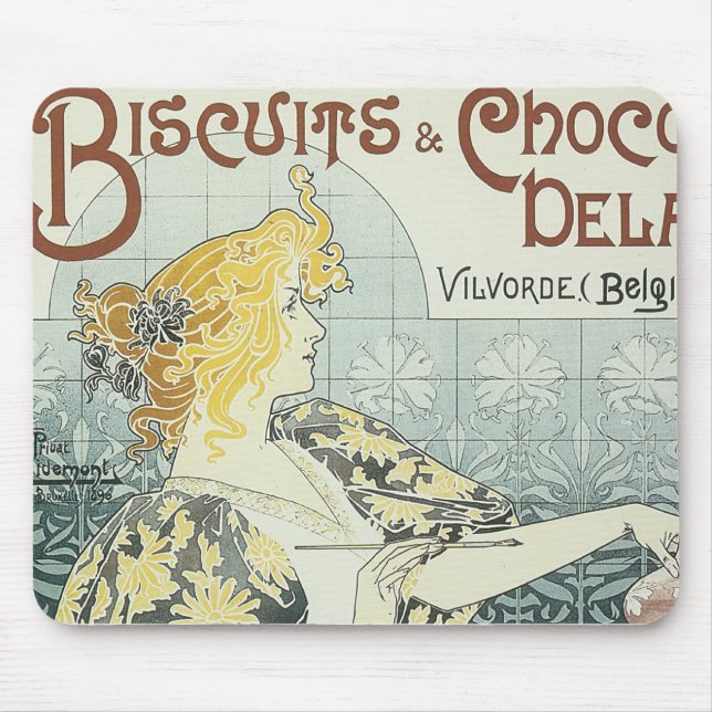 Biscuits & Chocolat Mouse Mat (Front)