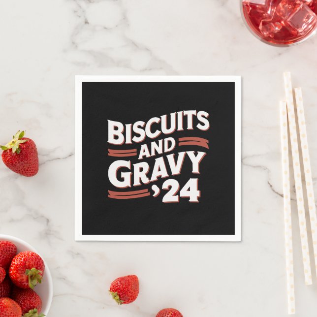 Biscuits Gravy 2024 Presidential Election Food  Napkin (Insitu)