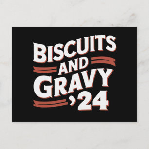 Biscuits Gravy 2024 Presidential Election Food Postcard