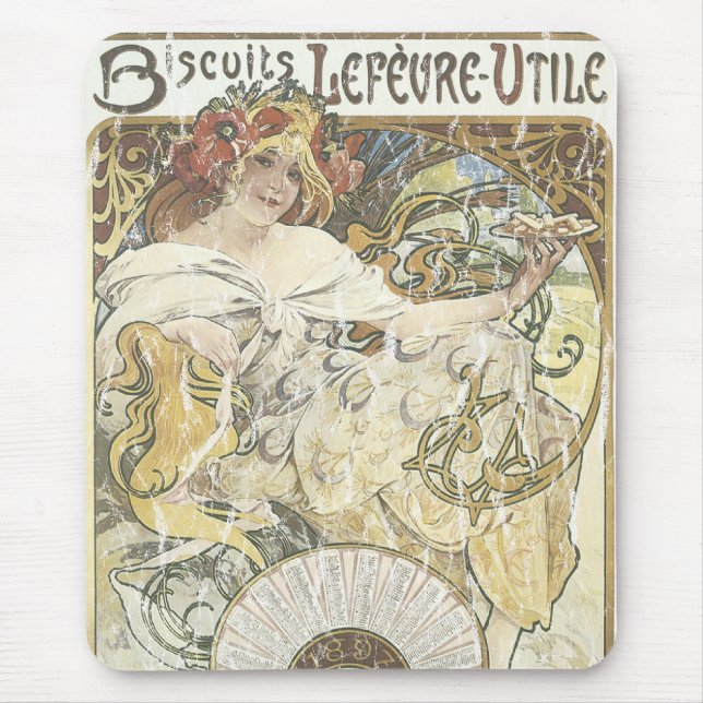 Biscuits Lefeure-Utile - distressed Mouse Mat (Front)
