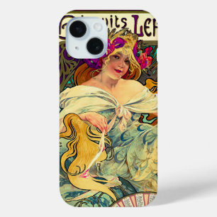 Biscuits Lefevre-Utile by Alphonse Mucha (1896) iPhone 15 Case