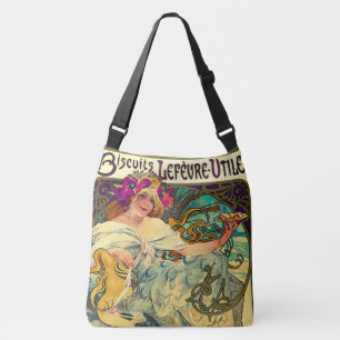 Biscuits Lefevre-Utile by Alphonse Mucha (1896) Crossbody Bag