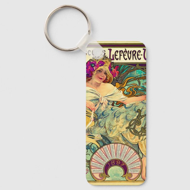 Biscuits Lefevre-Utile by Alphonse Mucha (1896) Key Ring (Front)