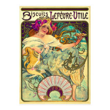 Biscuits Lefevre-Utile by Alphonse Mucha (1896)