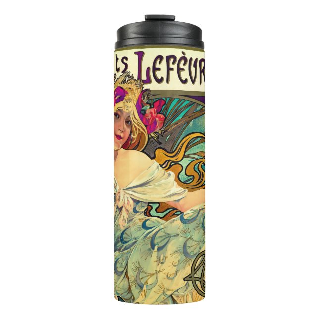 Biscuits Lefevre-Utile by Alphonse Mucha (1896) Thermal Tumbler (Front)