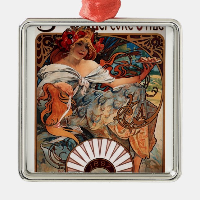 Biscuits Lefevre-Utile Metal Tree Decoration (Front)