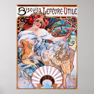 Biscuits Lefèvre-Utile ~ Vintage Advertising Poster