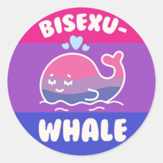 Bisexu-whale Classic Round Sticker