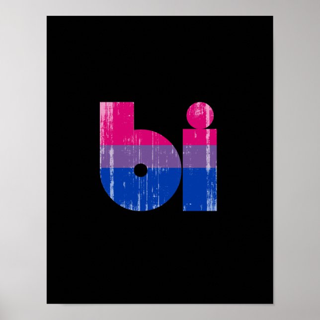 BISEXUAL 2 distressed.png Poster (Front)