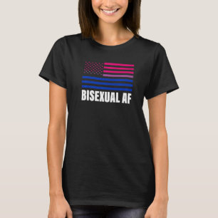 Bisexual Af Bisexual Flag Lgbt Gay Pride   T-Shirt