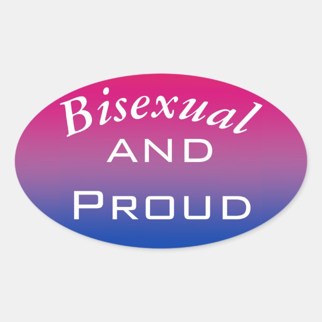 Bisexual and Proud Oval Sticker (Front)